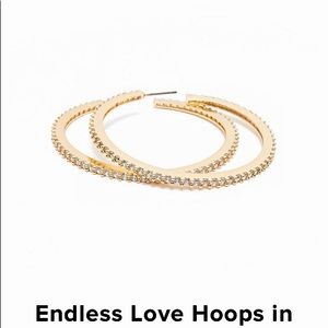 Frasier Sterling Endless Love Gold Hoops